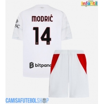 Camisa de time de futebol AC Milan Luka Modric #14 Replicas 2º Equipamento Infantil 2026-27 Manga Curta (+ Calças curtas)